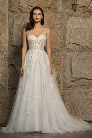 sweetheart corset ivory lace wholesale bridal gown