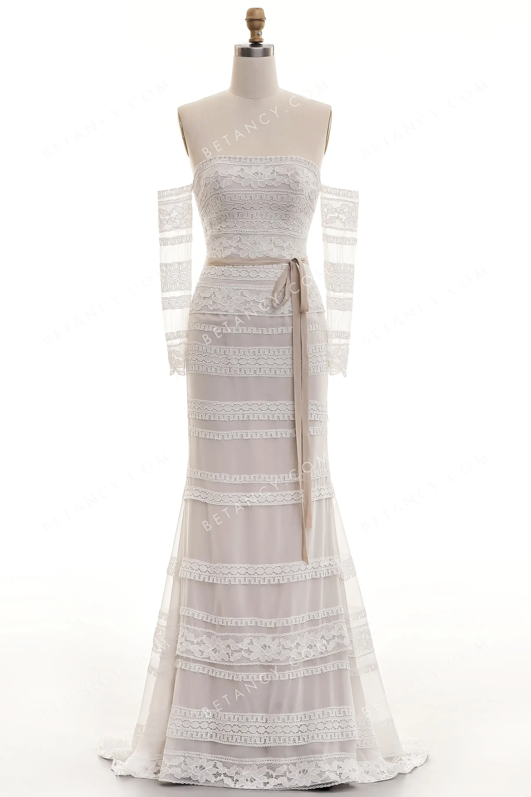 Clearance - Suede Beige (Nude) Braided Dress, Boho Dress, Cross Back Dress
