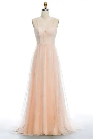 beaded sweetheart peach pink destination wedding dress