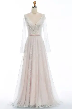 Glamorous sequinned wholesale pearl pink wedding dress