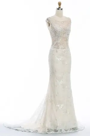 shimmery sequinned wholesale mermaid lace bridal gown