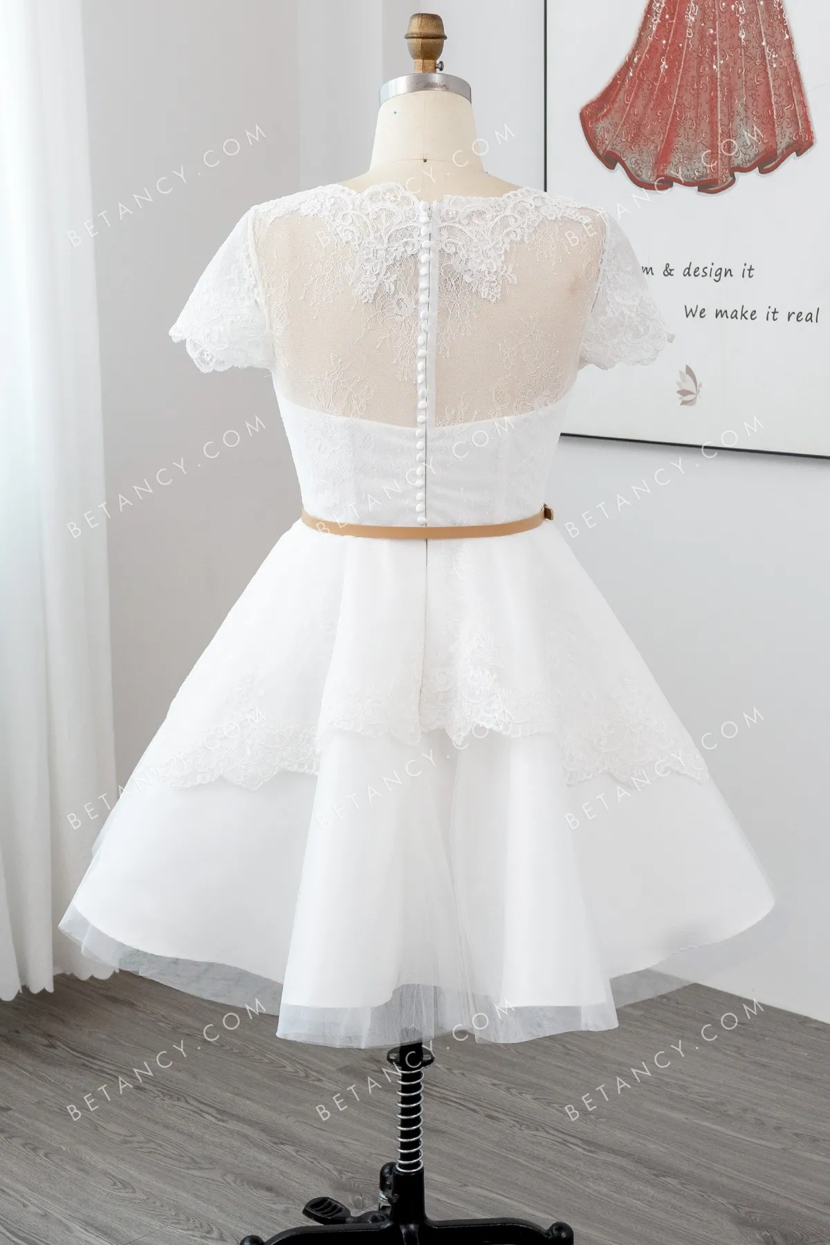 short illusion lace dress for courthouse wedding short illusion lace dress for courthouse wedding