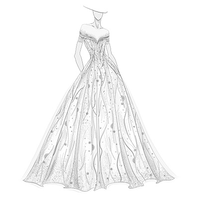 custom dress sketch 3